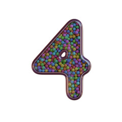 Colorful Balls 3D Alphabet PNG Letters