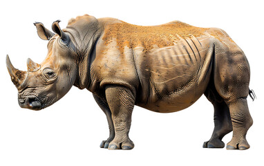 Obraz premium Majestic African White Rhinoceros Wildlife Photography for Conservation Projects