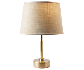 Obraz premium Gold table lamp on a transparent background