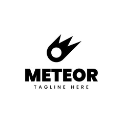 Meteor logo template design isolated on white background. © fahmi