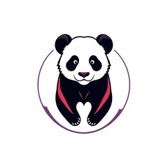 Vibrant Pop Art Panda Illustration for Trendy T-Shirt Logo Design