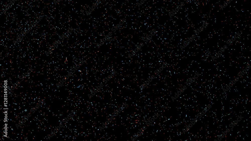 Poster Subtle Swarm: Tiny Particles in Dynamic Motion - Ephemeral Dance: A Play of Light - Floating Luminescence: A Transient Display of Tiny Lights