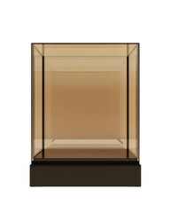Clear display case, white isolate background