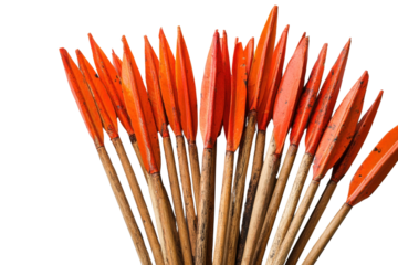 Colorful arrows arranged on a white background.