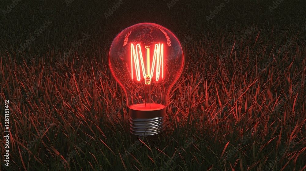 Poster digital image of a light lamp presented in a stylish and high-resolution format