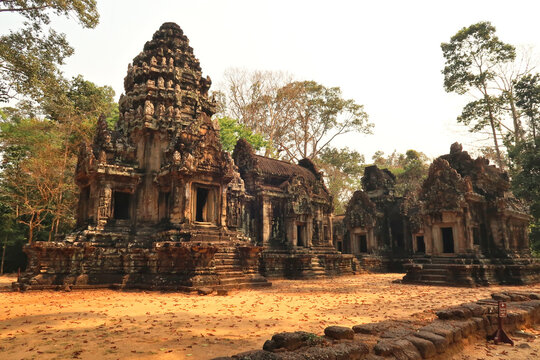 At the Thommanon Temple, Angkor Wat, Siem Reap, Cambodia