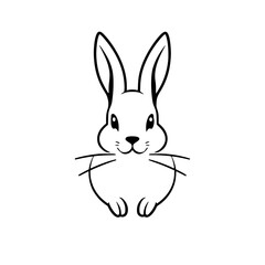 Outline image of a rabbit