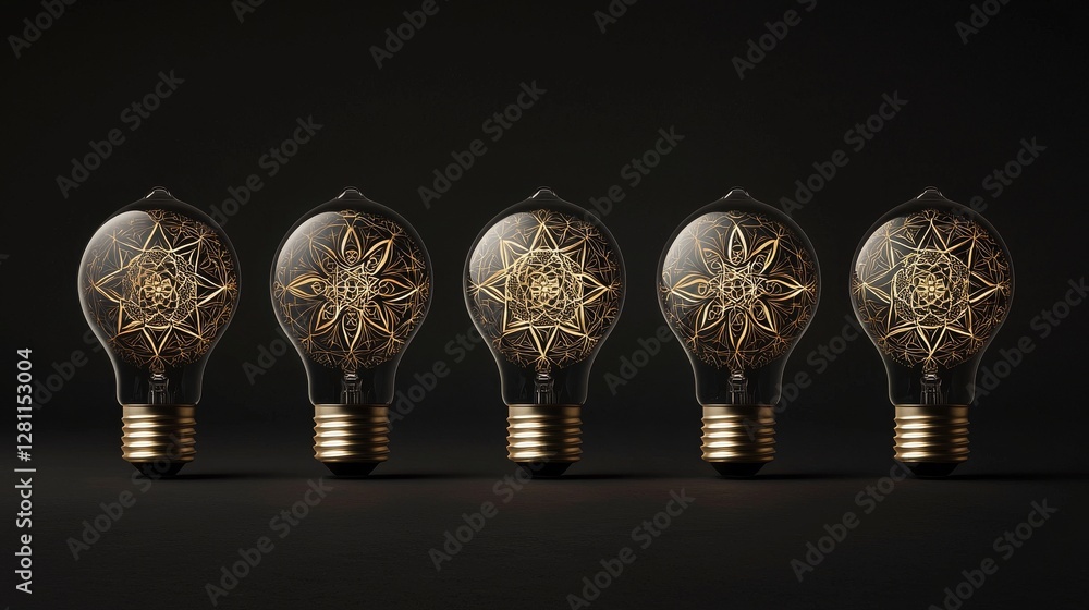 Poster custom edison bulbs with intricate details and warm lighting create a unique visual effect, adding a