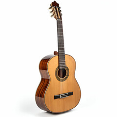 Obraz premium classical guitar on white background