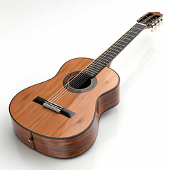 Fototapeta premium classical guitar on white background