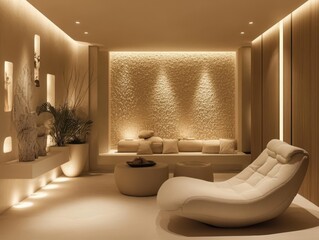 A modern and inviting interior with a lounge chair