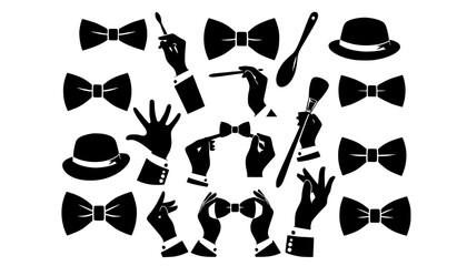 set of black and white icons for your design