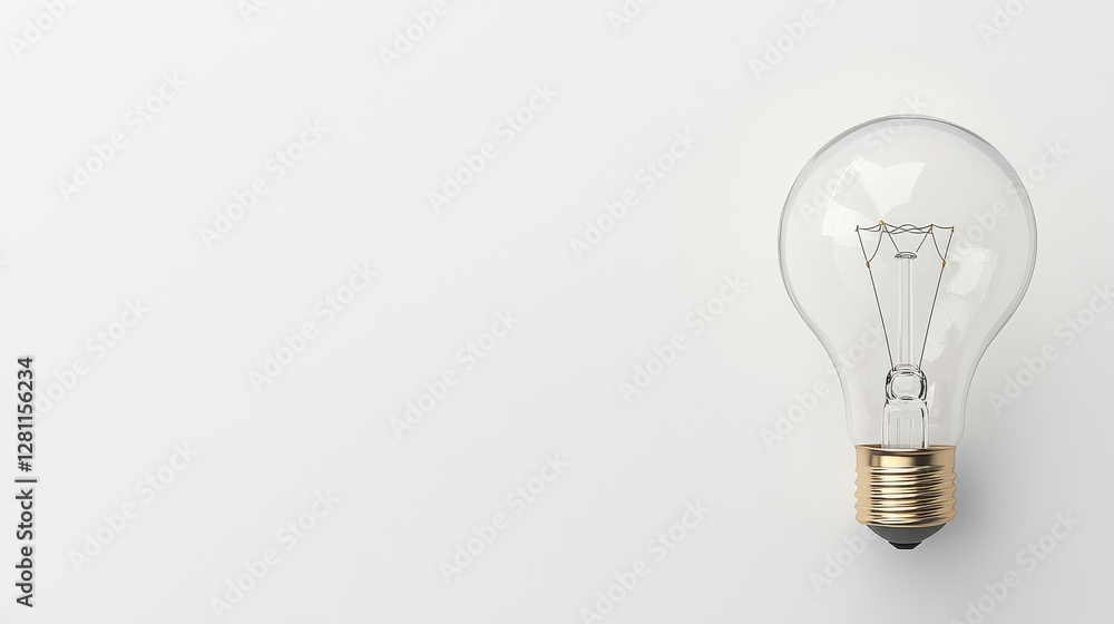 Poster the round shape and shiny base of a light bulb are accentuated by soft lighting as it rests on a smo