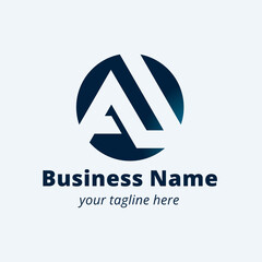 business logo design, letter a and u