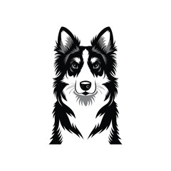 Naklejka premium Dog Head Silhouette Vector Design