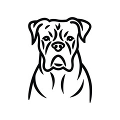 Dog Head Silhouette Vector Design