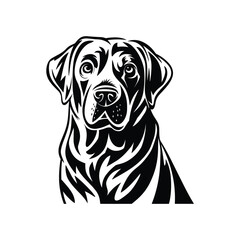 Dog Head Silhouette Vector Design