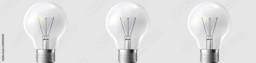 Aufkleber a set of led light bulb technology is depicted in isolation on a transparent background
