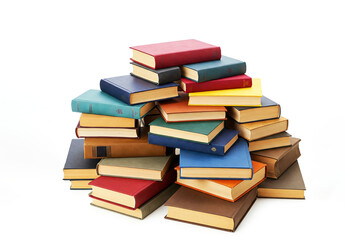 Stack of Colorful Hardcover Books,Books for Study and Research