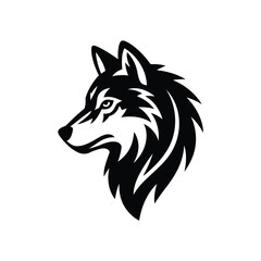 Naklejka premium Dog Head Silhouette