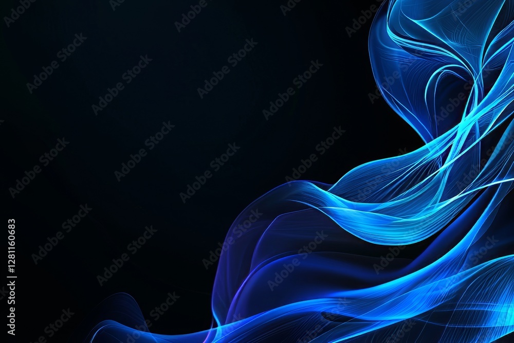 Poster blurred light' painting depicts an abstract view of different lighting devices and tools