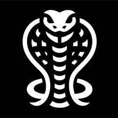 Cobra Snake Head Logo – Bold Black and White Design