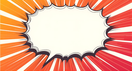 Comic Speech Bubble with Radial Background