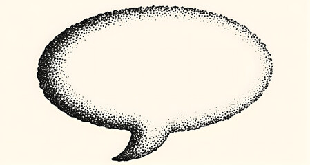 Stippled Speech Bubble Illustration