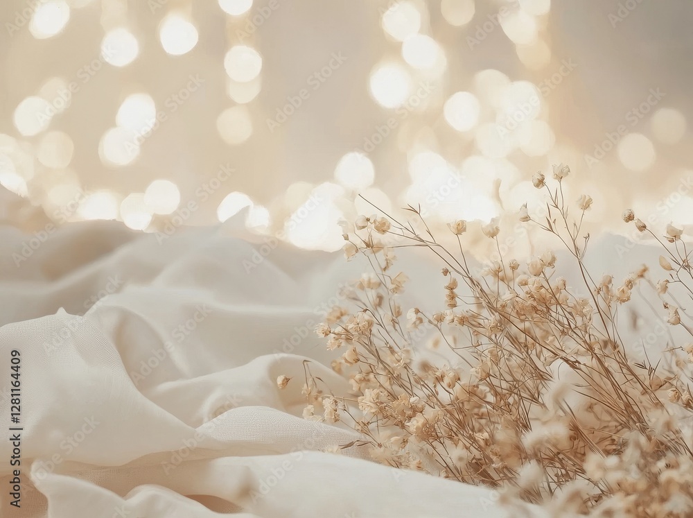 Poster a warm and abstract background with a blurred effect, featuring a beautiful beige and sepia color pa