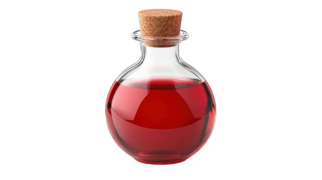 red wine bottle isolated on white background