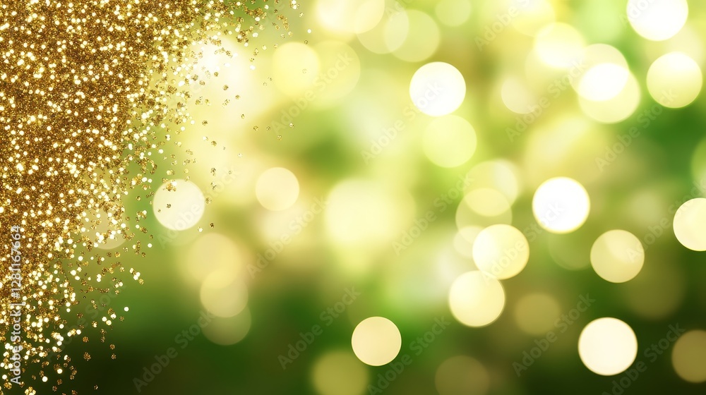 Poster soft bronze glitter with bokeh effect for creative background design
