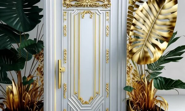 Modern interior with exciting door for the perfect style