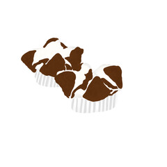 Chocolate steamed sponge cake in Indonesia is called bolu kukus coklat
