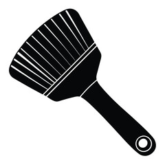 Brush silhouette icon isolated on white