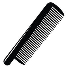 Comb silhouette icon isolated on white