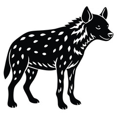 Hyena silhouette icon isolated on white