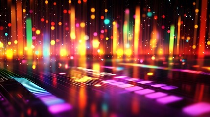 Abstract Colorful Lights And Digital Interface Design