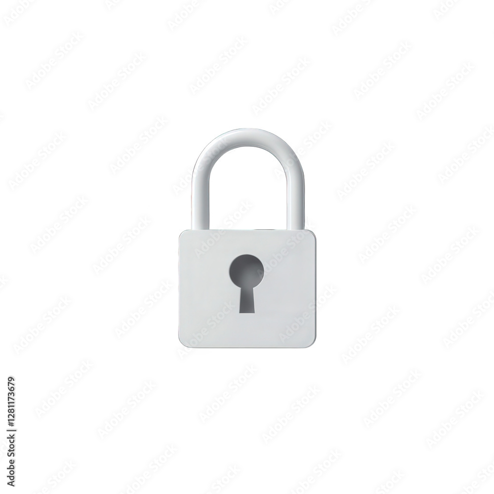 Poster copper lock protects files stored in folders, cloud data storage security concept