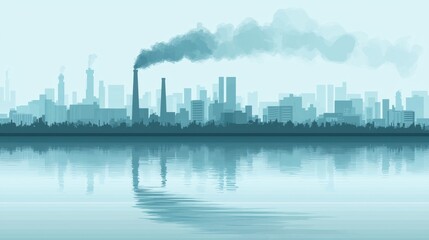 Fototapeta premium Artistic interpretation of air pollution