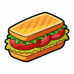 sandwich with ham and cheese