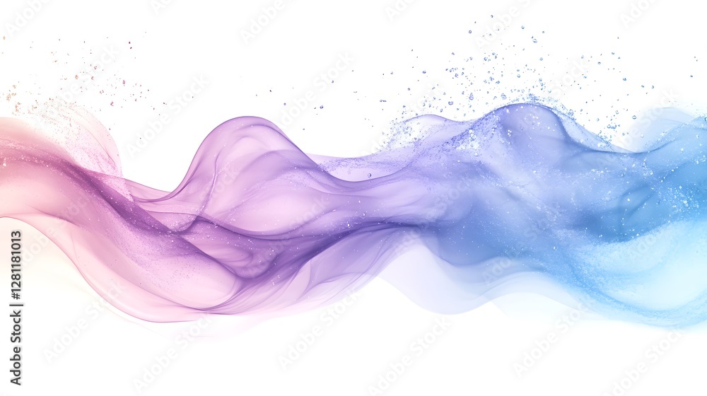 Aufkleber Captivating abstract digital art composition featuring dynamic flowing waves of vibrant color gradients and fluid like movements creating a visually striking and sophisticated aesthetic