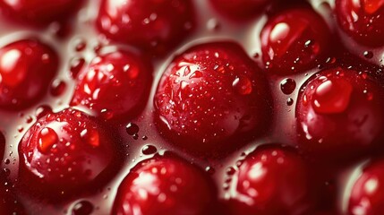 Closeup of fresh glistening red tomatoes with water droplets