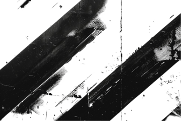 Diagonal Black and White Lines Isolated on Transparent Background