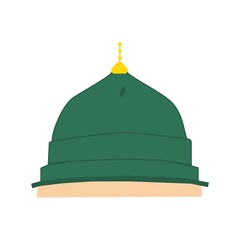 the vector illustration of the greed dome of the nabawiy mosque