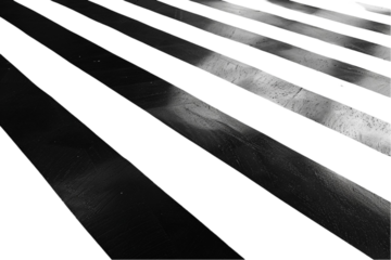 Diagonal Black and White Lines Isolated on Transparent Background