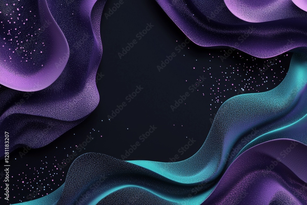 Poster this background showcases an abstract pastel holographic design with a blurred, grainy texture, comb
