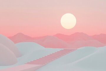 Fototapeta premium sunrise over the mountains