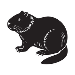 vector illustration of a beaver
