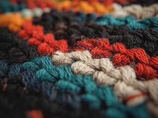 Mexican serape poncho is a traditional background from Mexico with a simple striped pattern for a cinco de mayo fiesta