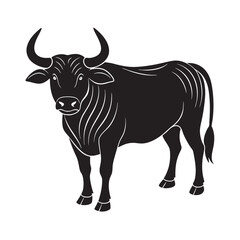 vector illustration of a carabao
